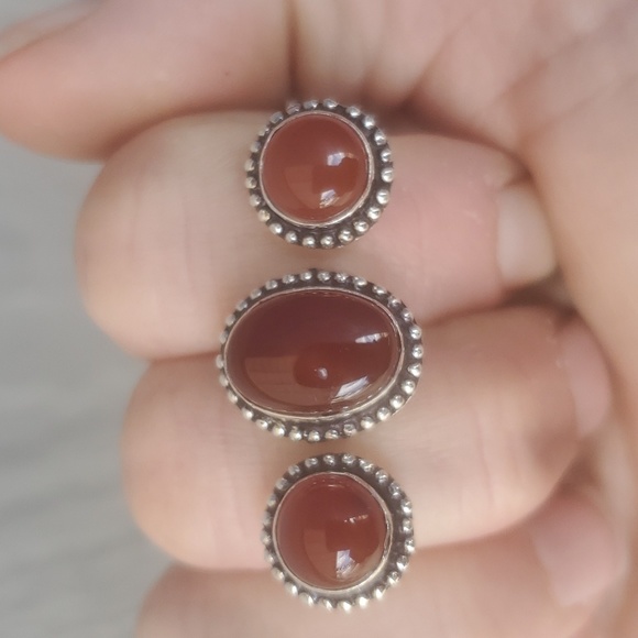 New Carnelian Adjustable 925 Silver Knuckle Ring. - Picture 3 of 16